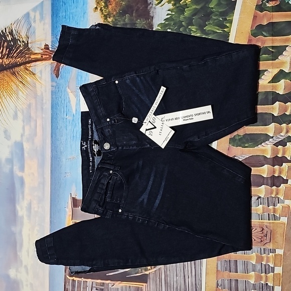1969 Italia Giuliana Skinny Raw Hem Jeans Size 25 NWT - Picture 2 of 7